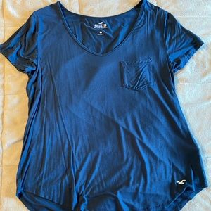 Hollister Short Sleeve Tee- Navy Blue